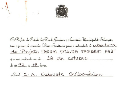 [Carta sobre oferecimento de bolsas de estudo – Cursos Extras de curta